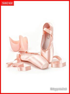 Professional Pointe Shoes for Ballet with Toe Pads